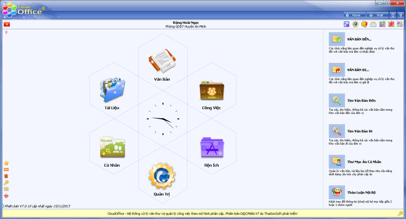 Chương trình quản lý văn bản - công việc (CloudOffice)
