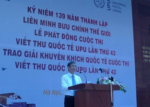 Thứ trưởng Bộ Thông tin và Truyền thông Nguyễn Thành Hưng phát biểu tại lễ phát động (ảnh Internet)