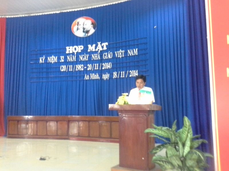 Phát biểu ôn lại truyền thống ngày 20/11 của Trưởng phòng GDĐT An Minh